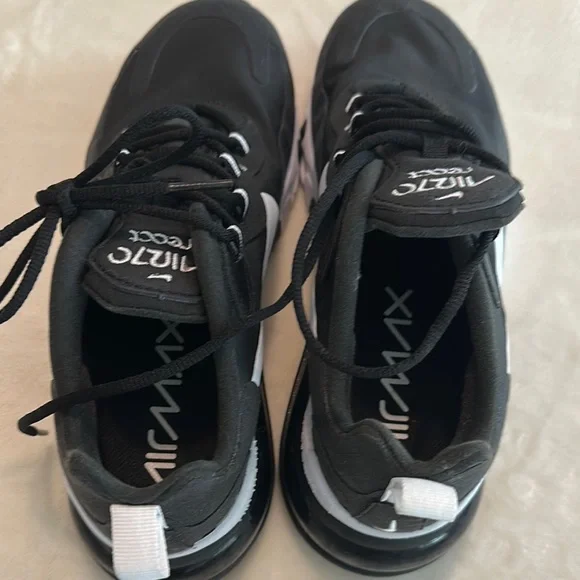 Nike Air Max 270 React Black and White Sneakers - Picture 5 of 7